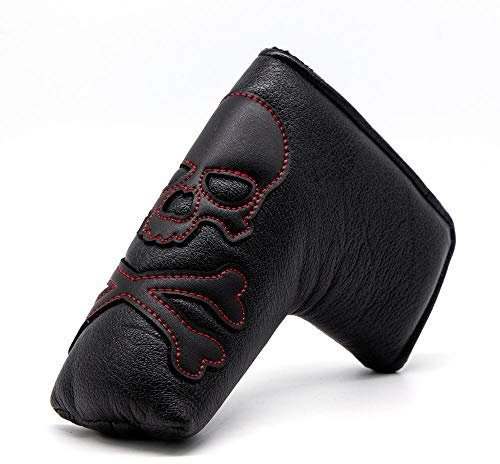 Copri Mazza Copertina da Golf putter, copertine di Testa di Golf Club for putter PU. Copricapo for putter in Pelle con Magnetico Coprimazze (Color : 1)