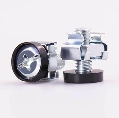 GeRRiT Las tuercas enjauladas M6 se utilizan para grupos de tornillos en armarios de red, marcos de distribución, gabinetes de servidores, kits de instalación de 19 pulgadas y 10 pulgadas, acero,