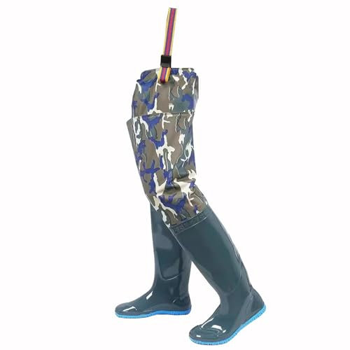KPHYMOD Watstiefel Camo Hip Wathosen Leichte Hüftstiefel Mit Verstellbarem Kordelzug Angeln Jagd Stiefelfuß Für Männer Und Frauen(44 EU)