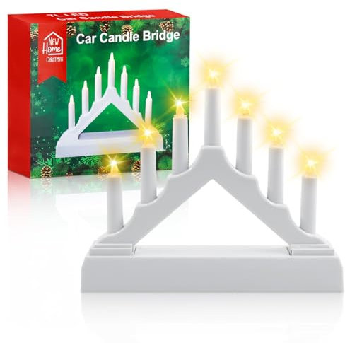 Lichterbogen Weihnachten,Schwibbogen,7 LED Lichterbogen Dreieckform,Kerzenbrücke,LED-Kerzenleuchter,Lichterbogen Schwibbogen Weihnachtliche,Batteriebetrieben,Weihnachtsbeleuchtung Weihnachtsdeko