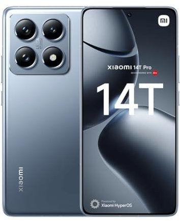 Smartphone Xiaomi 14T Pro 6,67 5G Double nano SIM 512 Go Bleu Titane conçu avec Leica