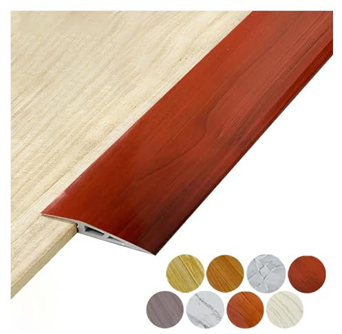 PVC Schwellenrampe, Boden Übergangsleiste, Schwelle Reduzierstück, Übergangsprofil Selbstklebend, Vinyl Übergangsschiene Höhenausgleichsprofil, Abschluss Anpassungsprofil(Rosewood,5 * 100cm)