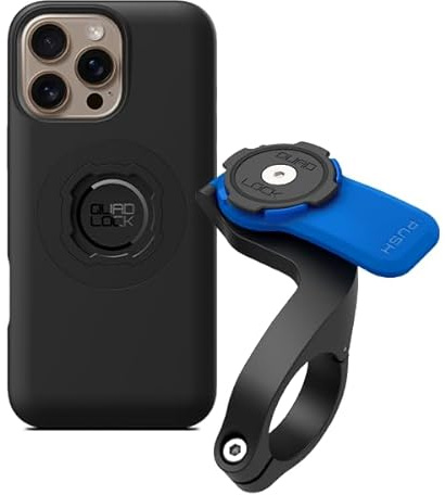 QUAD LOCK Out-Front Handyhalterung Fahrrad mit iPhone 16 Pro Max MAG Handyhülle