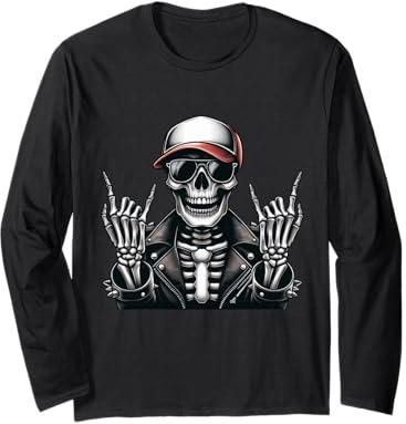 Hard Rock Festival Männer Damen Pommesgabel Heavy Metal Langarmshirt