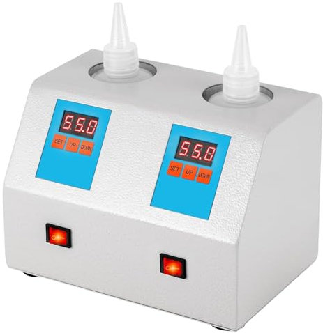 Ultrasound Gel Warmer, 2 Holes Gel Heater, 20-55℃ Coupling Agent Constant Temperature Heater, LED Digital Display, Independent Control, for Heating Massage Oil, Lotions, Creams