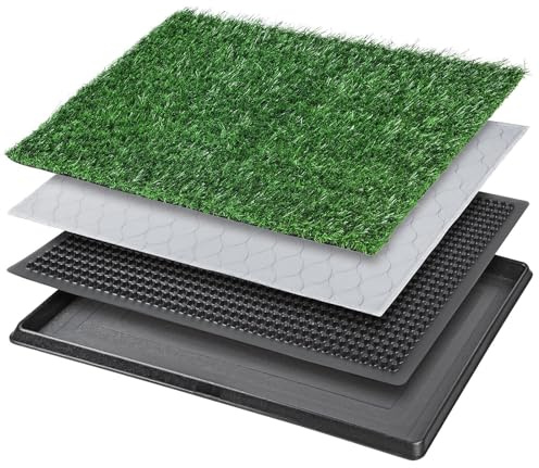 Fire Hive Indoor Artificial Pet Toilet for Small Dogs, Artificial Urine Grass Pad Suitable for Dog Toilet Training, Reusable Pet Tray with Urine Pad, Easy to Clean