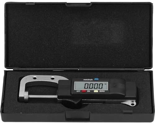 Micrometro digitale for esterni di livello industriale 0-25 mm/0-1 pollice, righello misuratore di spessore di precisione da 0,01 mm