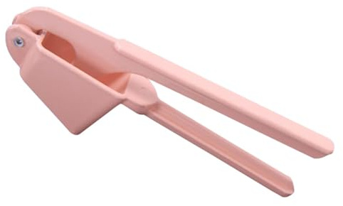 TOYZFRIENDY Spremiaglio in Lega Multifunzione Rosa Tritaaglio Integrato Impugnature Ergonomiche Antiscivolo Schiaccia Aglio Non Sbucciato Utensile da Cucina per Uso Quotidiano e