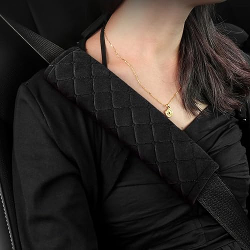 HFFTYU 2 Pezzi Auto Imbottiture Cinture Sicurezza, per KIA Stinger PICANTO SPORTAGE Optima GT Line Protezione Cintura Sicurezza Morbida Confortevole Interni Accessor,A