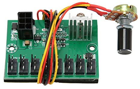 PWM Fan Hub DC 12V 8 Way PC Fan Speed Controller Hub, 8 Port PWM Fan Splitter for 2 Pin 3 Pin 4 Pin Fans with 300mm Cable and Strong Adhesive Mount for Desktop Computer Cooling