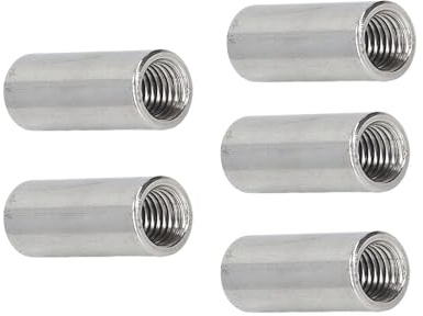 Runde Hülsen, 5 Stück, Edelstahlhülsen mit Innengewinde, rostfrei 5pcs M6*10 * 17