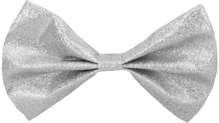 Boland - Glitzer Fliege, Größe ca. 13 cm, Gummiband, schmale Ausführung, Karneval, Mottoparty