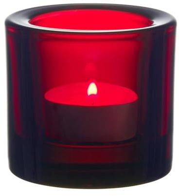 Iittala 1014352Ã‚ Kivi Tealight Holder, 6Ã‚ cm, Cranberry by Iittala | Designklassiker aus Finnland, stimmungsvolles Kerzenlicht, finnische Handwerkskunst, Farbvariante nicht mehr in Produktion