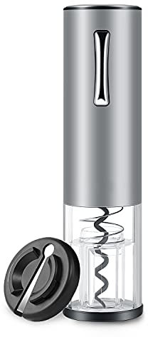 WIWONEY Sacacorchos Eléctrico, Abridor de Vino Portátil y Recargable, Abridor de Botellas de Vino con Cortador de Papel de Aluminio y Cable de Carga Micro USB