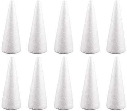 10 Stück aus weißem Schaumstoff, weiße - für Heimwerker, Handwerk, Tischdekoration, Weihnachtsbaum, 18 5 cm