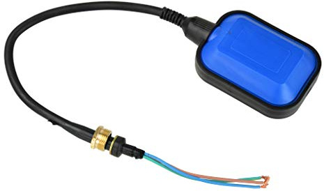 BSD Interrupteur Flotteur pour Pompe Submersible - Flotteur de Rechange pour Pompe pour Eaux Chargées - 125V/250V, 10A, 35cm câble