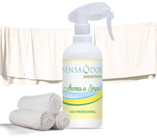 SENSAODOR, Ambientador en Spray 500 ml, Empresas, Negocio, Limpieza, Neutralizador, Quitaolor (Aroma a Limpio, 500)