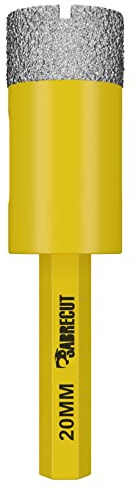 SabreCut 1pc SCRDDB20 20mm Quick Change Self-Cooling Diamond Drill Bit | Self-cooling, self-sharpening diamond grit provides long-life, chip-free drilling in porcelain, granite, marble and cement