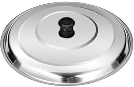 Zerodeko 33cm Stainless Steel Pot Lid Universal Pan Cover with Knob Round Household Wok Cover for Soup Pots Frying Pans and Kitchen Use