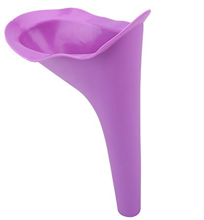 Tragbares Urinal für Frauen, Wiederverwendbarer Uriniergerät-Trichter, Violett, für Reisen, Camping, Schwangere und Ältere