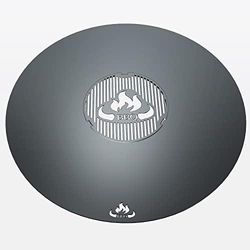 teileplus24 FR10 Grillmeister Set | 2-teilig | Grillring 80 cm + Grilleinsatz ø 20cm, Größe:Grillring 80cm + Grilleinsatz