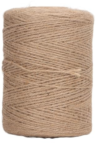 Jutegarn, 2 Fach, 2mm ø, Spule 300m, Juteschnur, Natur für Garten, Pflanz, Kunsthandwerk