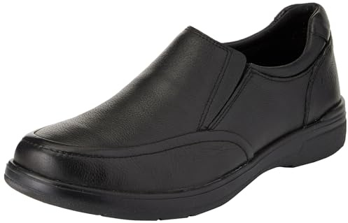 Hush Puppies Matthew, Zapatos clásicos sin Cordones para Hombre, Black, 46 EU