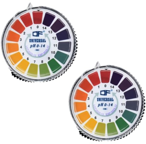 EIHI 2 Rollen pH-Testpapier, Messbereich 0–14, Lackmuspapier, kann Wasser, Hautpflegeprodukte usw. testen, sehr gut geeignet zum Testen vieler täglicher Substanzen, 5 Meter