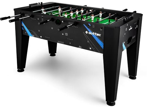 Outtec® Kickertisch, Tischkicker, Tischfußball für Kinder und Erwachsene - 139x 60 x 80 cm - inkl. 2 Bälle - Fußballtisch mit 22 Spieler, Torzähler