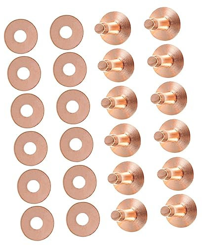 Sewroro 50sets Sturdy Leather Rivets Kit for Bag Making Repair and DIY Decoration