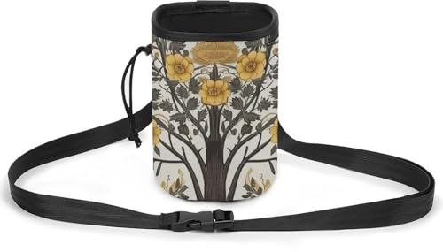 JKLQWH Sac de dressage pour chien avec motif d'arbre imprimé - Sac banane portable pour promener votre chien - Poche portable pour animaux de compagnie