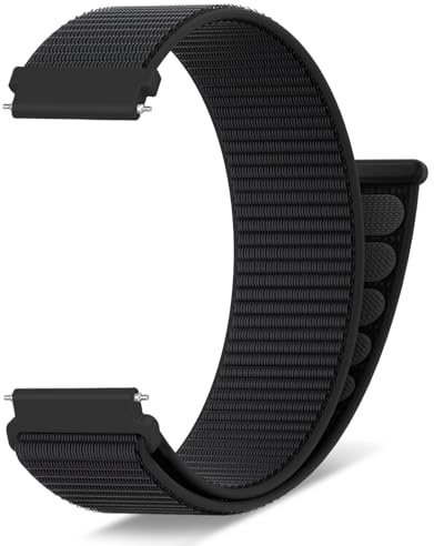Chinbersky Klockarmband i nylon, 16 mm, 18 mm, 19 mm, 20 mm, 22 mm, med snabblås, justerbart, ventilerande, flätat sportarmband för män och kvinnor, 16 mm, Nylon, Utan sten