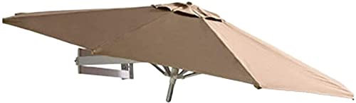 MRKU Outdoor Patio Umbrellas Outdoor Round Wall Mounted Parasol,Patio Garden Balcony Yard Umbrella,Tilting Sunshade Wall Umbrella with Aluminium Frame