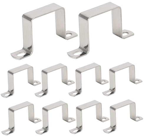 10Pcs Fence Post Brackets Stainless Steel Fence Panel Clips Anti Rattle & Anti Corrosion Suitable for Concrete or Wooden Posts Personal Tools
