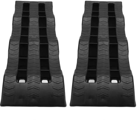 Rampa per Il Livello Automobilistico, 3 Diverse Altezza 2 PCS 7716 Libbre Shock Ruota per Roulotte Automobili (Black)