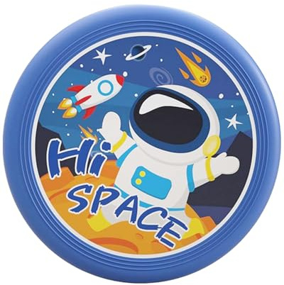WUNZILO 1 pezzo Flying disks Kids- Soft PU Disc Outdoor Sports Parco Giochi Kindergarten per Sport Disco da Lancio Giocattolo Sportivo Asilo Parco Gioco Sportivo(Astronauta)