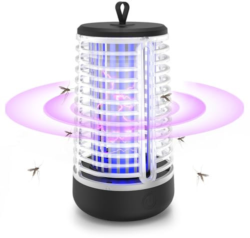 Lampada antizanzare elettrica per interni/esterni,360 gradi Copertura,L'alta tensione istantanea è 2500V,trappola per zanzare impermeabile per insetti volanti,per Campeggio Giardino Interno Esterno