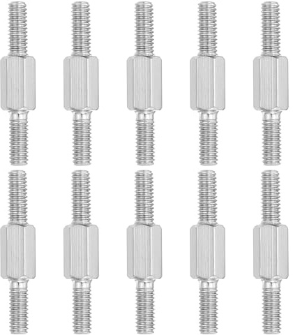 PATIKIL Goujon Fileté Double Extrémité M4x30mm, 10pcs Boulon Hexagonal 304 Acier Inoxydable Tige Filetée Gauche Et Droite Adaptateur Pour Mobilier, Maintenance Maison