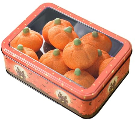 Genérico Cajas De Galletas De Halloween - Cajas De Hojalata De Galletas Halloween Set | Organizador De De Metal Rectángulo Portátil, Caja De Latas De Vacías, Caja De Lata Rectangular, De