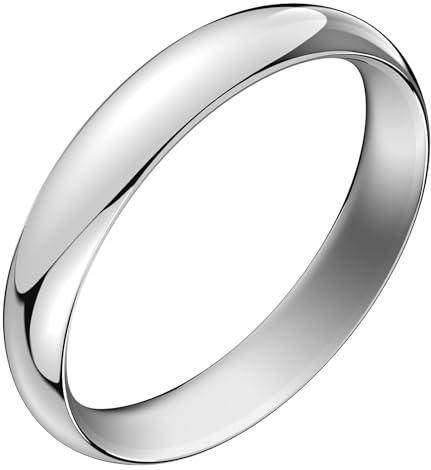 PWXWQV Men's and women's simple titanium steel metal ring for daily wear. Smooth surface, durable and hypoallergenic (9)