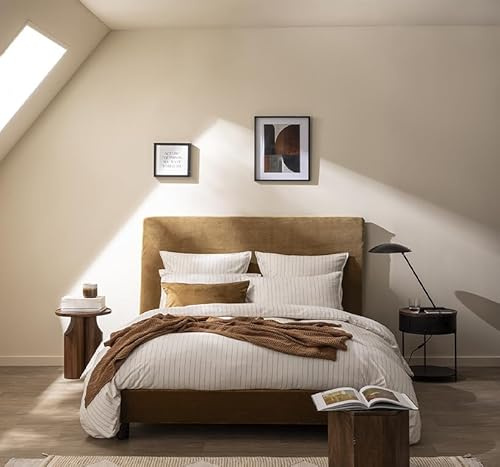 Housse de Couette imprimée en Flanelle de Coton, EQUILIBRE, 140 x 200 cm, ESSIX