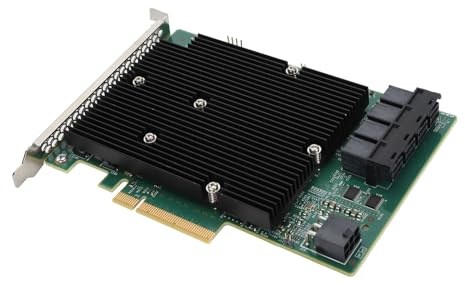 LSI SAS 9300 16i HBA Controller -Karte Hochgeschwindigkeit 12Gbit / s 16 Ports SATA SAS -Expansionskarte für Server und Workstations Premium -PCB -Material