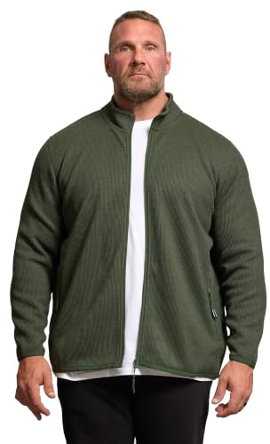 BadRhino Big & Tall Stormy Zip Through Textured Fleece Jacket - Men's - Plus Size Curve