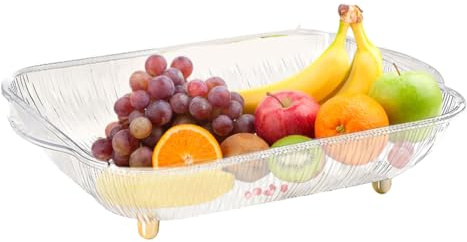 Generisch Frutero para encimera de cocina, rectangular, cesta para fruta, mesa de salón, cocina, boda, cumpleaños, vacaciones