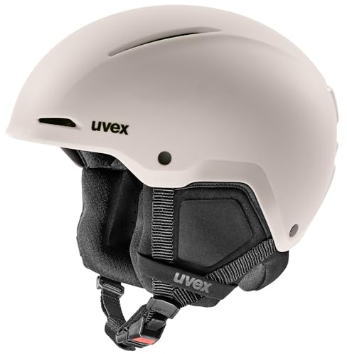 uvex minimo – extremely lightweight, safe ski helmet with individual size adjustment for children – warm grey matt – 48–52 cm