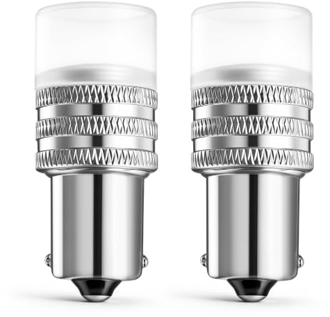 JEFLYM 2 Stück 1156 Glühbirne,10-30V AC/DC Weiß Licht,1156 Leuchtkraft Glühbirne für Outdoor-Landschaft Beleuchtung,Boot