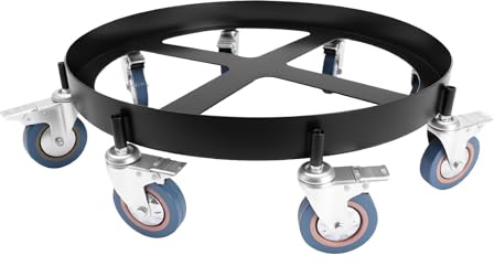 Fassroller, Transportroller für 55 Gallonen Metallfass Fass, Tragkraft 907kg, Mit 8 Lenkrollen, Transportroller für die Handhabung von Fässern im Lager - EU Stock