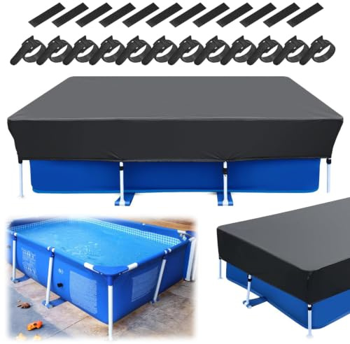 Poolabdeckung,Poolabdeckung Rechteckig 260x170cm,Sommer & Winter Poolplane,Schwimmbadabdeckung für Rechteckige,Pool Abdeckplane für Oberirdische Pools,Pool für Rectangular Frame Pool