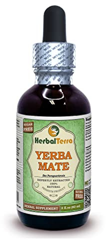 Herbal Terra LLC Yerba Mate (Ilex Paraguariensis) Glycerite, Organic Dried Leaves Alcohol-Free Liquid Extract 2 oz
