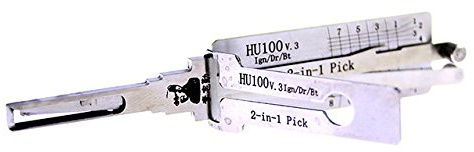 Loboo Idea Genuine LISHI HU100 V.3 2-in-1 Auto Pick and Decoder Locksmith Tools, Door Lock Opener Lock Pick Set for Cadillac,Opel,New GL8,Cruze,Buick Hideo